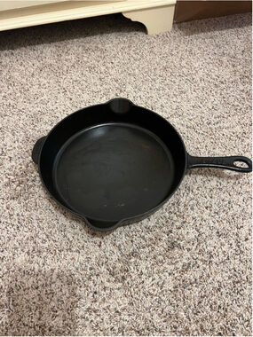 Staub Black Cast Iron Skillet 12in across